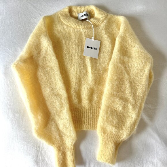 NWT: Surprise Paris, Jane Mohair Sweater in light yellow - Picture 1 of 3